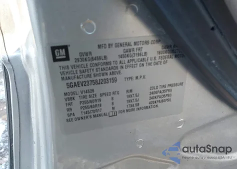 2008 Buick Enclave Cxl z USA, uszkodzony, nr VIN 5GAEV23758J203159